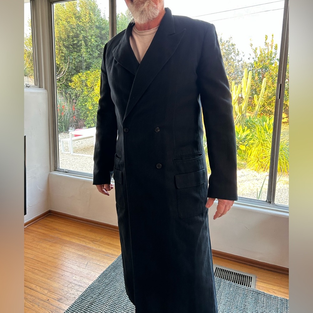 Dries van Noten Black Double-Breasted Coat